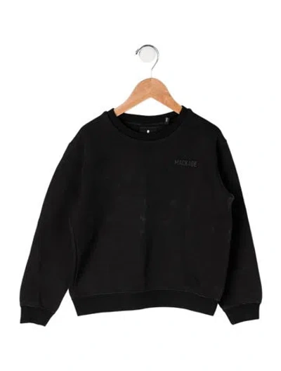 Pre-owned Mackage Kids' Cotton-blend Logo Sweatshirt In Black