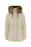 Mackage Cream Nylon Blend Jennifer Down Jacket In White