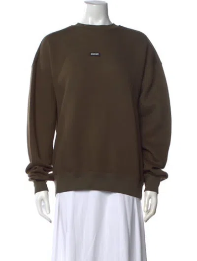 Pre-owned Mackage Crew Neck Long Sleeve Sweatshirt In Brown