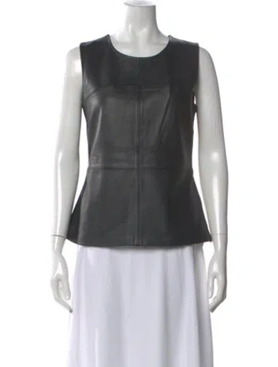 Pre-owned Mackage Crew Neck Sleeveless Top In Black