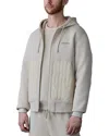 Mackage Cruz Zip Up Hybrid Vertical Down Hoodie In Trench