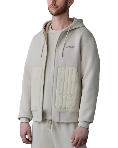 Mackage Cruz Zip Up Hybrid Vertical Down Hoodie In Trench