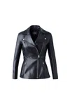 Mackage Black Lambskin Day Jacket In Black