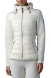Mackage Della Mixed Media Down Puffer Jacket In Cream