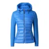 Mackage Della Hooded Mixed Media Jacket In Celestial Blue