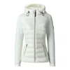 Mackage Della Mixed Media Down Puffer Jacket In Cream
