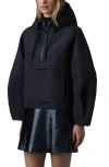 Mackage Demie Convertible Windproof & Water Repellent Recycled Polyester Anorak In Black-trench