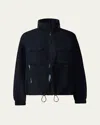 Mackage Devorah Seam-sealed Rain Jacket In Navy