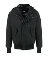 Mackage Black Down Dixon 2-in-1 Bomber Jacket In Black