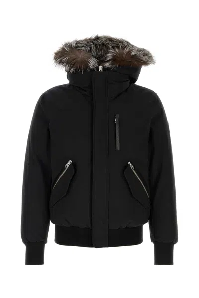 Mackage Dixon-xz Fur-trimmed Hooded Jacket In Black