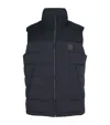 Mackage Sleevless Recycled Nylon Jacket With Quilted Effect In Blue