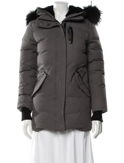Pre-owned Mackage Down Coat In Gray
