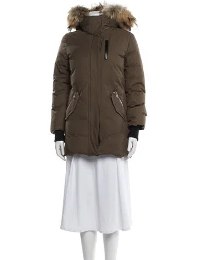 Pre-owned Mackage Down Coat In Green