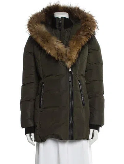 Pre-owned Mackage Down Coat In Green