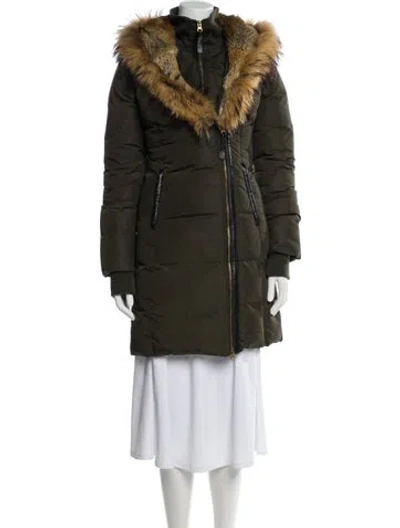 Pre-owned Mackage Down Coat In Green