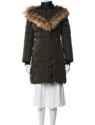 Pre-owned Mackage Down Coat In Green