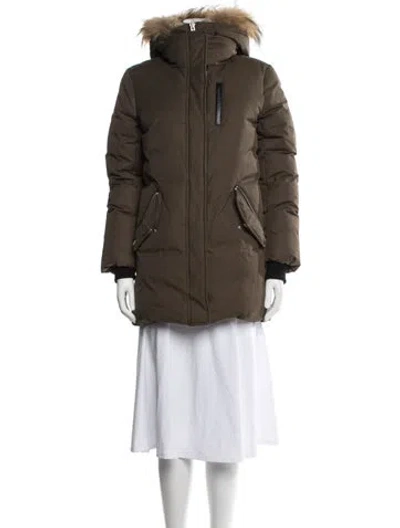 Pre-owned Mackage Down Coat In Green
