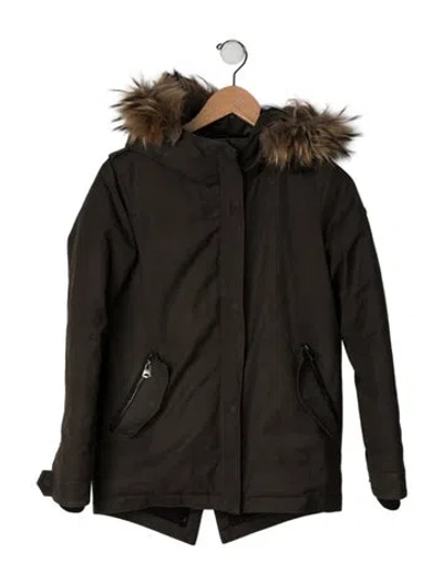 Pre-owned Mackage Kids' Down Coat In Green