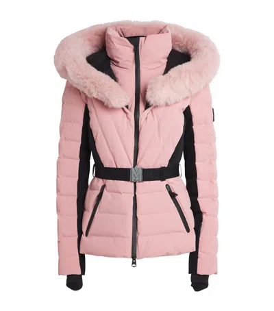 Mackage Down Fox Fur-trim Elita-zr Ski Jacket In Pink