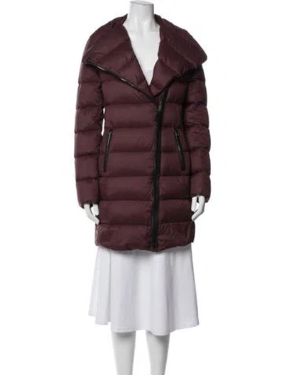 Pre-owned Mackage Down Jacket In Burgundy