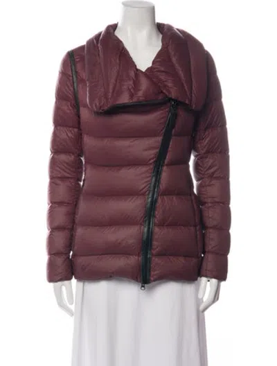 Pre-owned Mackage Down Jacket In Burgundy