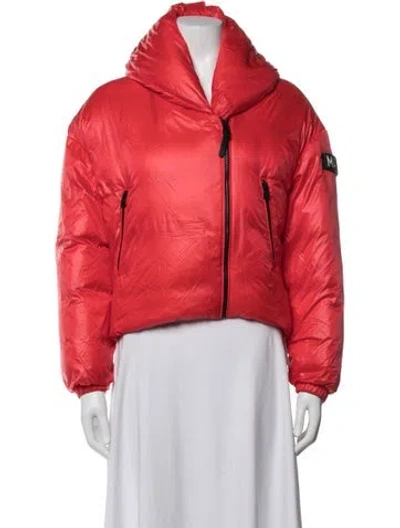 Pre-owned Mackage Down Jacket In Orange/red