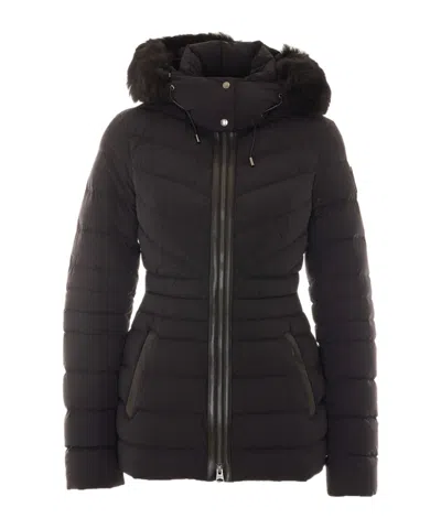 Mackage Down Jacket With A Fur Collar In Black