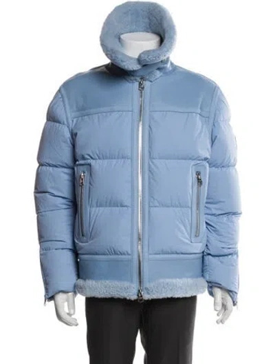 Pre-owned Mackage Down Puffer Coat In Blue