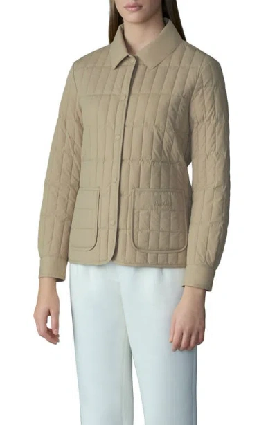 Mackage Dulcia Quilted Down Jacket In Light Camel