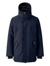 Mackage Edward Water Repellent Down Parka With Removable Bib In Blue