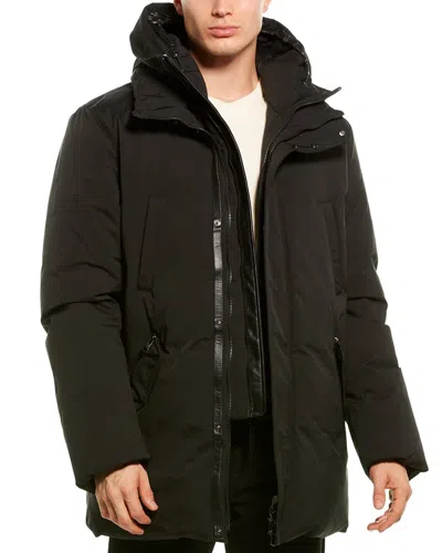 Mackage Edward Leather-trim Down Coat In Black