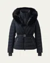 Mackage Elita Down Ski Jacket With Removable Shearling Trim In Black