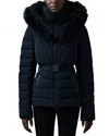 Mackage Elita Down Ski Jacket With Removable Shearling Trim In Black