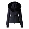 Mackage Elita Down Ski Jacket With Removable Shearling Trim In Black