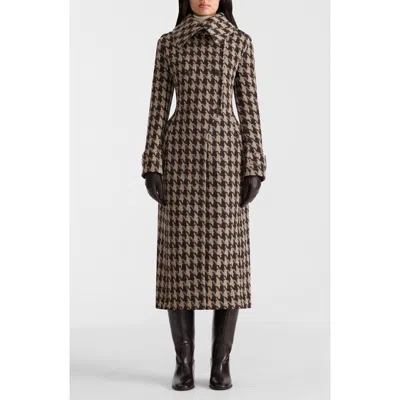 Mackage Elodie Double Breasted Wool Blend Coat In Brown