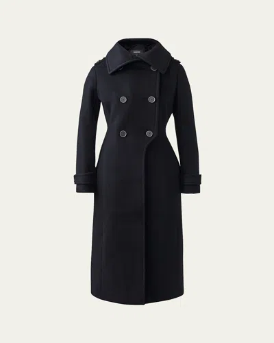 Mackage Elodie Wool Tailored Coat In Black