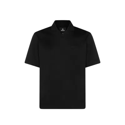 Mackage Embroidered Logo Cotton Polo In Black