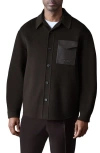 Mackage Emmanuel Double Face Wool Overshirt In Brown