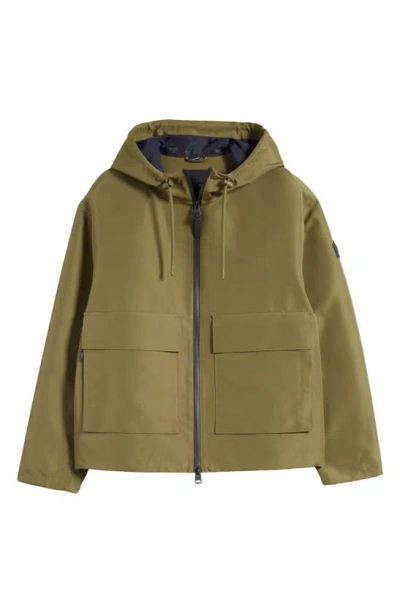 Mackage Eric Hooded Raincoat In Light Military-navy