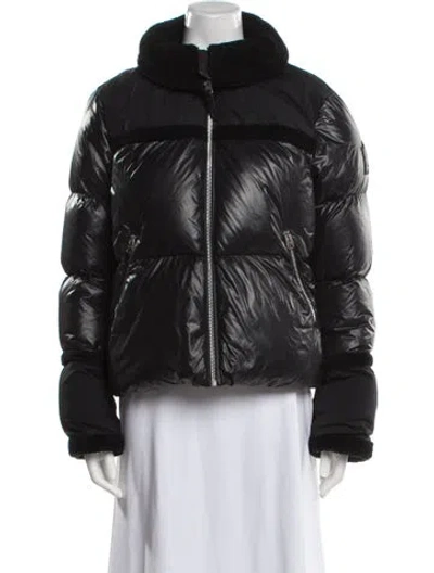 Pre-owned Mackage Faux Fur Coat In Black