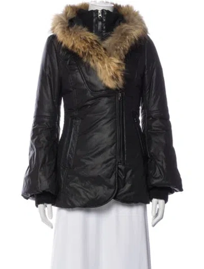 Pre-owned Mackage Faux Fur Jacket In Gray