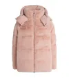 Mackage Faux Fur-trim Cassidy Coat In Pink