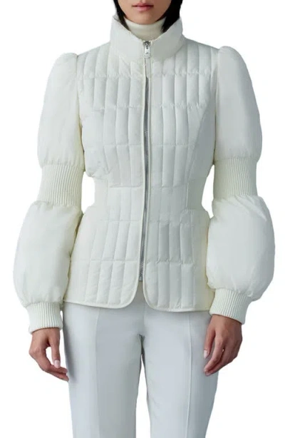 MACKAGE MACKAGE FELICIA SMOCKED PANEL DOWN JACKET