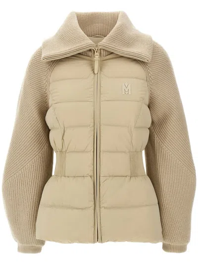 Mackage Down-filled Hybrid Foxy Jacket In Beige