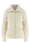 Mackage Logo Patch Balloon Sleeve Foxy Jacket In White