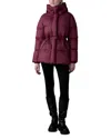 Mackage Freya Softwash Crinkle Down Jacket In Garnet