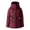 Mackage Freya Softwash Crinkle Down Jacket In Garnet