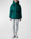 Mackage Freya Water-repellent Softwash Crinkle Puffer Jacket In Green