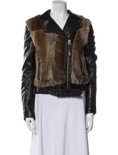 Pre-owned Mackage Fur Jacket In Brown