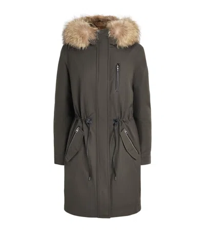 Mackage Fur Rena Parka Jacket In Gray